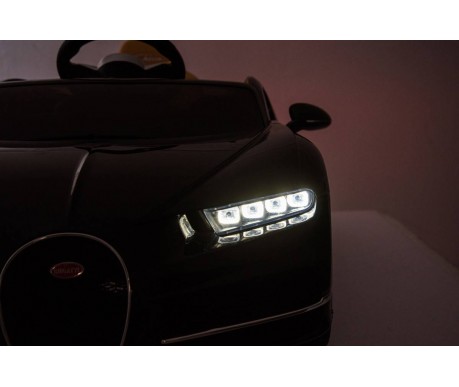 Детский электромобиль Bugatti Chiron (черный лак, 12V) - HL318