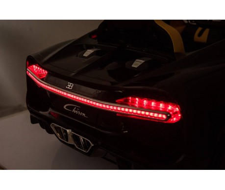 Детский электромобиль Bugatti Chiron (черный лак, 12V) - HL318