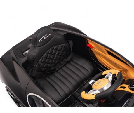 Детский электромобиль Bugatti Chiron (черный лак, 12V) - HL318