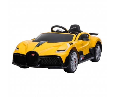 Детский электромобиль Bugatti Divo (желтый лак, 12V) - HL338