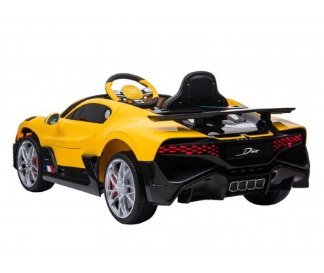 Детский электромобиль Bugatti Divo (желтый лак, 12V) - HL338