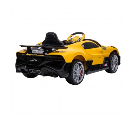 Детский электромобиль Bugatti Divo (желтый лак, 12V) - HL338
