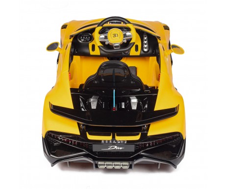 Детский электромобиль Bugatti Divo (желтый лак, 12V) - HL338
