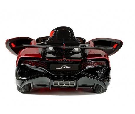Детский электромобиль Bugatti Divo (красный лак, 12V) - HL338