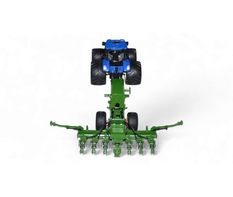 Радиоуправляемый фермерский трактор с зерновой сеялкой, мет. кузов, широкие колеса 6CH масштаб 1:24 2.4G