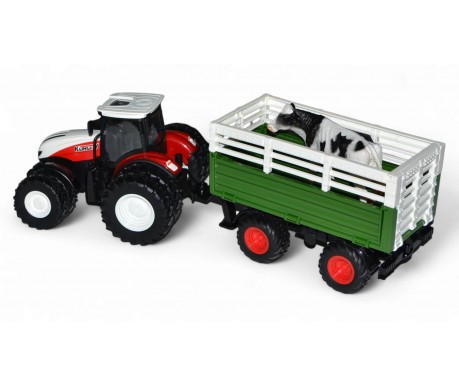 Радиоуправляемый фермерский трактор с прицепом для скота 2.4G