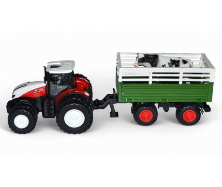 Радиоуправляемый фермерский трактор с прицепом для скота 2.4G