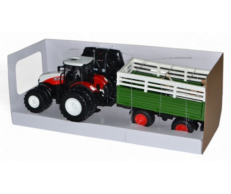 Радиоуправляемый фермерский трактор с прицепом для скота 2.4G