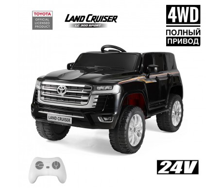 Детский электромобиль Toyota Land Cruiser 24V 4WD - LC-300-BLACK