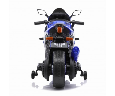 Детский электромотоцикл Ducati (12V, EVA, ручка газа, спидометр) - FT-821-BLUE-WHITE