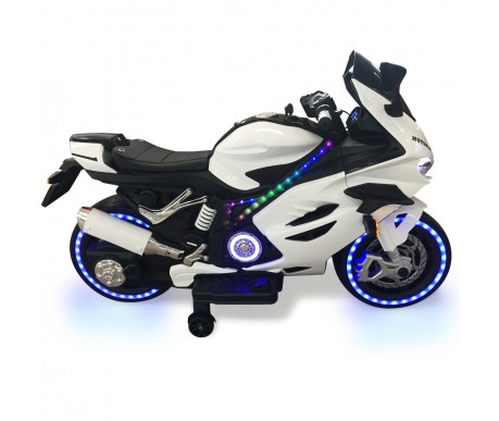 Детский электромотоцикл Ducati (12V, EVA, ручка газа, спидометр) - FT-921-WHITE