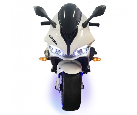 Детский электромотоцикл Ducati (12V, EVA, ручка газа, спидометр) - FT-921-WHITE