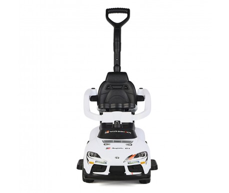 Электромобиль каталка 3in1 Toyota GR SUPRA GT4 (6V, EVA, ручка, пульт) - SMT-519B-WHITE