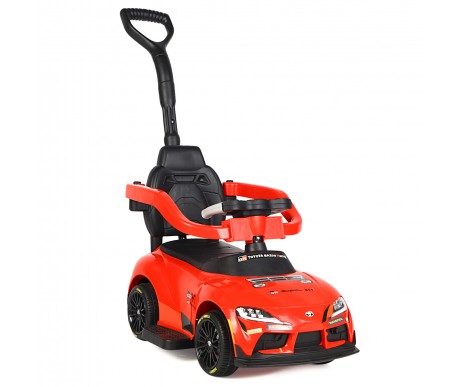 Электромобиль каталка 3in1 Toyota GR SUPRA GT4 (6V, EVA, ручка, пульт) - SMT-519B-RED