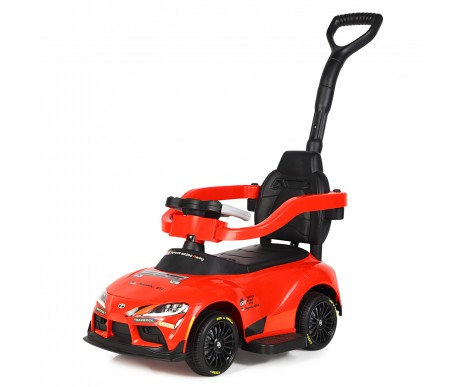 Электромобиль каталка 3in1 Toyota GR SUPRA GT4 (6V, EVA, ручка, пульт) - SMT-519B-RED