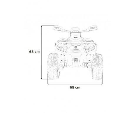 Детский квадроцикл двухместный BRP Can-Am Outlander (24V, полный привод, желтый) - DK-CA005-YELLOW
