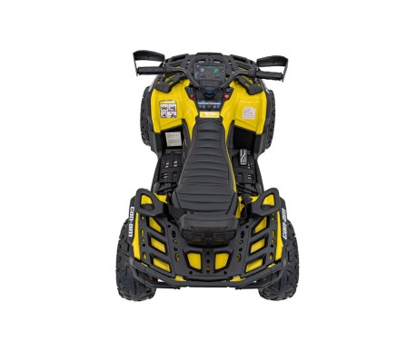 Детский квадроцикл двухместный BRP Can-Am Outlander (24V, полный привод, желтый) - DK-CA005-YELLOW