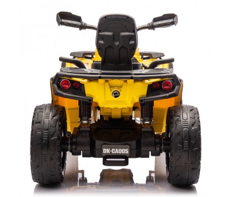 Детский квадроцикл двухместный BRP Can-Am Outlander (24V, полный привод, желтый) - DK-CA005-YELLOW