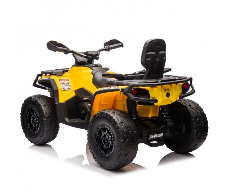 Детский квадроцикл двухместный BRP Can-Am Outlander (24V, полный привод, желтый) - DK-CA005-YELLOW