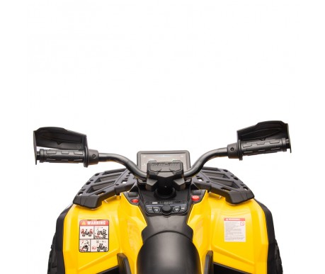 Детский квадроцикл двухместный BRP Can-Am Outlander (24V, полный привод, желтый) - DK-CA005-YELLOW