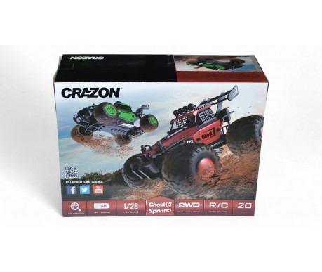 Радиоуправляемая Трагги / машинка на пульте управления CraZon Ghost / Sprint 2WD 1:28 (Сменные Колеса и Корпус)