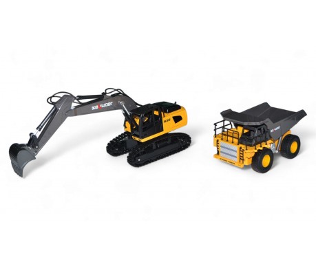Радиоуправляемый набор экскаватор и самосвал масштаб 1:24