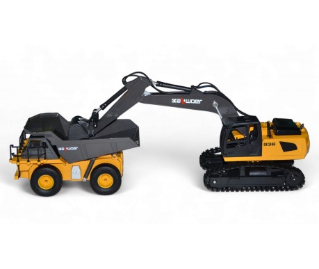 Радиоуправляемый набор экскаватор и самосвал масштаб 1:24