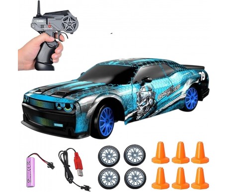 Радиоуправляемая машина для дрифта Dodge (19 см, 15 км/ч, сменные колеса, фишки) - SC24A26