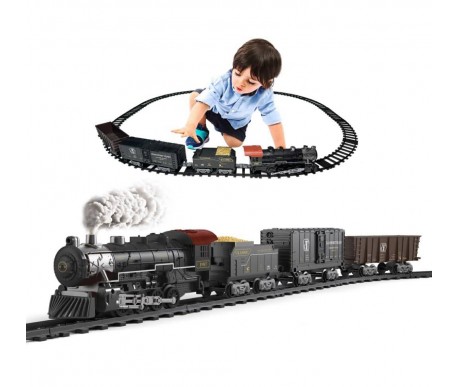 Детская железная дорога Fenfa с паром, свет, звук - 1613D