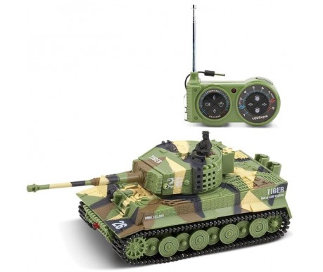 Радиоуправляемый танк Great Wall Tiger (зеленый камуфляж, 27MHz, 1:72) - 2117-1