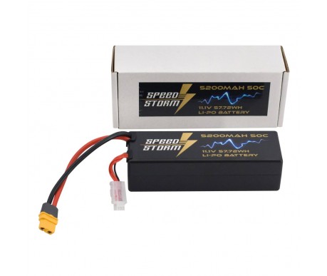 Аккумулятор Speed Storm Li-Po 11.1V 50C 5200 mAh Hard Case разъем XT60 - SS-3S5200-50-XT60