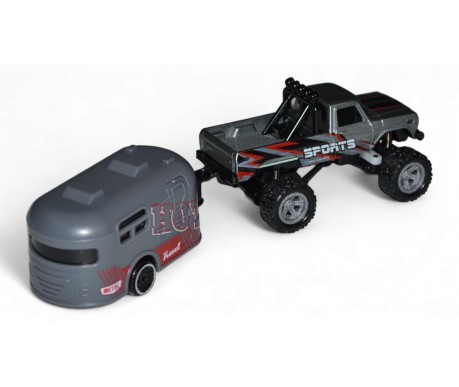 Радиоуправляемый внедорожник Минитрак с прицепом 2WD масштаб 1:64 2.4G