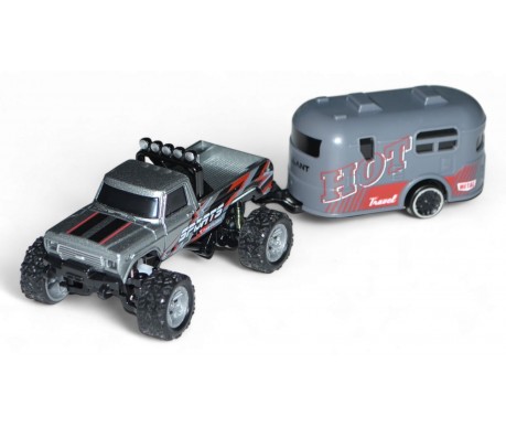 Радиоуправляемый внедорожник Минитрак с прицепом 2WD масштаб 1:64 2.4G