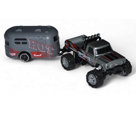 Радиоуправляемый внедорожник Минитрак с прицепом 2WD масштаб 1:64 2.4G