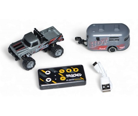 Радиоуправляемый внедорожник Минитрак с прицепом 2WD масштаб 1:64 2.4G