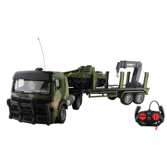Радиоуправляемый военный грузовик City Truck с танком