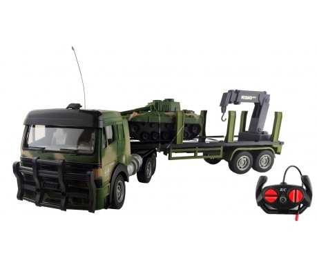 Радиоуправляемый военный грузовик City Truck с танком