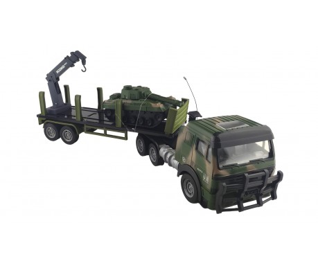 Радиоуправляемый военный грузовик City Truck с танком