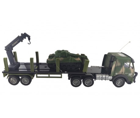 Радиоуправляемый военный грузовик City Truck с танком