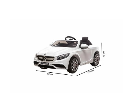 Радиоуправляемый детский электромобиль Mercedes-Benz S63 AMG 12V цвет белый