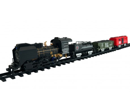 Детская железная дорога на батарейках Classical Train (21 деталь, 4 варианта сборки)