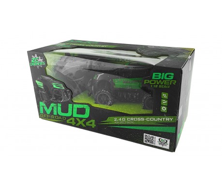 Радиоуправляемый Джип / машинка на пульте управления MUD Off-Road 4X4 Green 2.4G 
