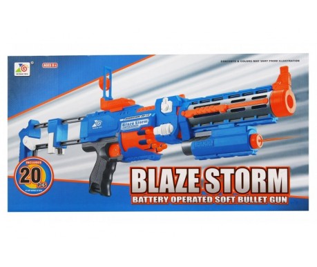Автомат Blaze Storm с Мягкими Пулями на Батарейках + Фонарик 