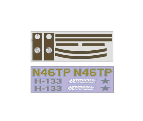 Набор наклеек MD500 Camo Art-tech 45032