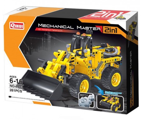 Конструктор 2 в 1 (бульдозер и танк) QiHui Technics 261 деталь - QH6803
