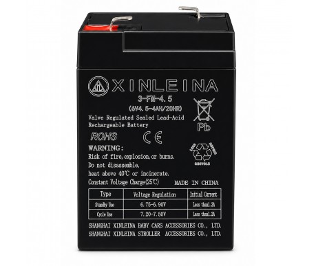Аккумулятор XINLEINA 6V4.5Ah/20Hr - 3FM4.5