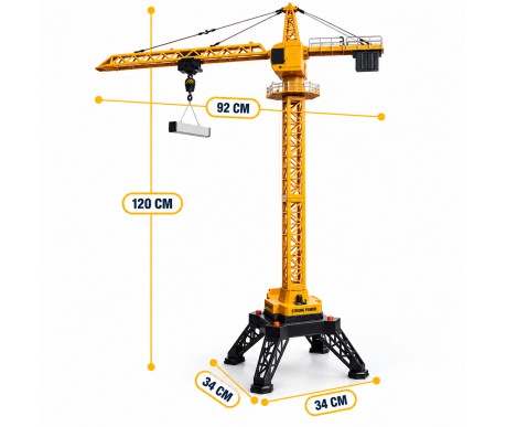 Радиоуправляемый башенный кран HUI NA TOYS масштаб 1:14 2.4G - HN1585