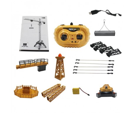 Радиоуправляемый башенный кран HUI NA TOYS масштаб 1:14 2.4G - HN1585