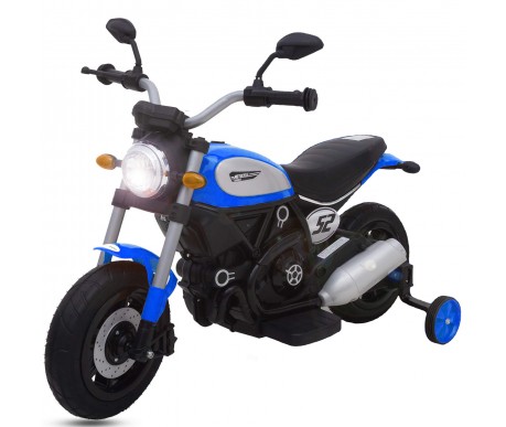 Детский мотоцикл Qike Чоппер синий - QK-307-BLUE