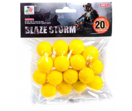Пульки мягкие "BlazeStorm" 20 штук EVA - ZC05